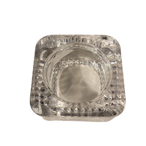 Vintage Crystal Glass Ashtray Trinket Dish Coins Keepsakes Made in France - Picture 1 of 9